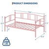 Twin Day Bed with Trundle Bed, Metal Daybed and Twin Trundle Bed with Steel Slat Support Sofa Bed for Kids Teens Adults, Living Room, Guest Room - 4 of 4