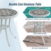 CLIHOME 3-Piece Patio Cast Aluminum Bistro Table and Chairs Set - 4 of 4