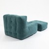 Fluffy Bean Bag Chair, Comfortable Bean Bag, Super Soft Lazy Sofa Chair with Memory Foam and Ottoman, for Living Room, Bedroom, Black/Green/Red/White - 4 of 4