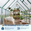 Polycarbonate Greenhouse for Outdoors, Large Walk-InGreenhouse with Quick Setup Structure and Roof Vent, Greenhouse with Ventilation - 3 of 4