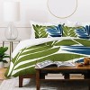 Deny Designs 3pc Full/Queen Modern Tropical Deep Woods Duvet Cover and Pillow Sham Set Blue: Woven Polyester, 300 Thread Count, Hidden Zipper - 3 of 4