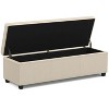 Sapphtopaz Modern Ottoman with Storage Upholstered End of Bed Bench with Stitching Detail Rectangle Storage Bench for Living Room - 4 of 4
