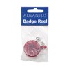 Advantus Translucent Retractable ID Card Reel, 30" Extension, Red, 12/Pack - 4 of 4