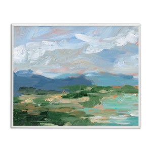 Stupell Industries Modern Brushed Cloudy Landscape Framed Giclee Art - 1 of 4