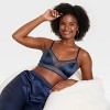 Women's Satin and Lace Longline Bralette - Auden™ - image 3 of 4