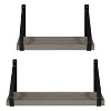 2pc Sudbury Wood and Metal Wall Shelf Set - Kate & Laurel All Things Decor - image 2 of 4