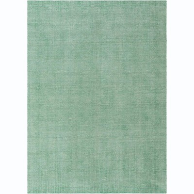 Hand-knotted Green Wool Rectangular Area Rug