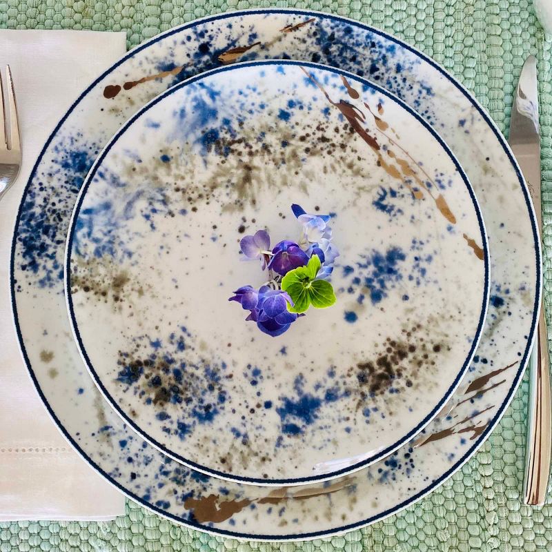 Noritake Blue Nebula Set of 4 Salad Plates, 2 of 6