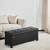 Storage Ottoman Bench with Legs, 15 x 43 x 15.7 Inches, 30 Gal. (112 L) Capacity, Synthetic Leather, Multi-Functional Footrest and Seat - 2 of 4