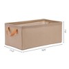 Unique Bargains Collapsible Storage Bin with Handles for Shelves Closet 1 Pack - 4 of 4