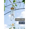Nat & Jules Dean Crouser Sunflower Watercolor Yellow 26 x 4 Aluminum and Wood Wind Chime - 3 of 4