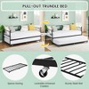 Whizmax Twin Daybed with Trundle, Metal Trundle Bed, Sofa Bed Frame, Heavy Duty Metal Slats, for Living Room, Bedroom, Guest Room, Space Saving - 4 of 4