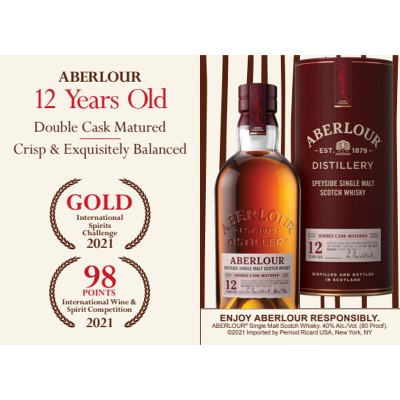 Aberlour 12yr Highland Single Malt Scotch Whisky - 750ml Bottle