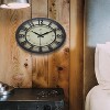 12" 3D Rustic Wall Clock Black - Infinity Instruments - image 3 of 4