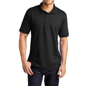Mafoose Men's Short Sleeve Casual Tall Core Blend Jersey Knit Polo T-shirt - 1 of 4