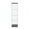 FURNIinspire Utility Storage Cabinets Professional Showcase with Reinforced Glass Shelves and Dual Mounting Options, Black, 16.73"*14.37"*64.45" - 2 of 4