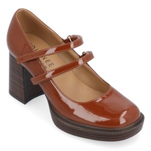 Journee Collection Womens Shasta Mid Heel Square Toe Pumps - 1 of 4