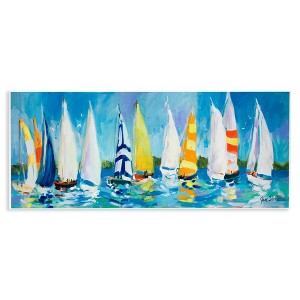 Stupell Industries Regatta Sailboat Fleet, 17" x 7" - 1 of 4