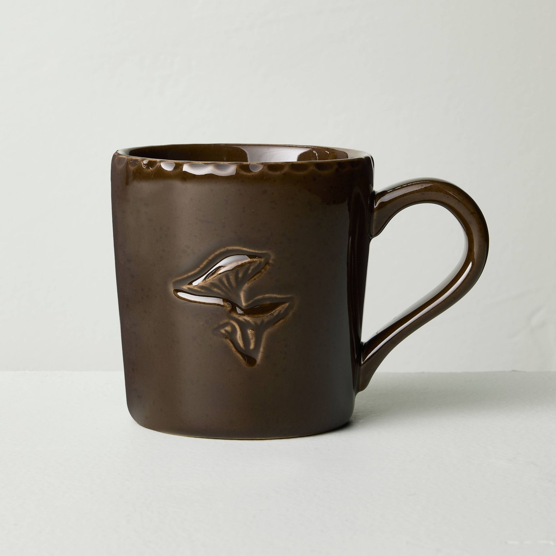 14.5oz Mushroom Ceramic Mug Forest Brown - Hearth & Hand™ with Magnolia