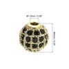 Unique Bargains Round Brass Rhinestone DIY Bracelets Earrings Charm Spacer Beads 8 Pcs - 2 of 4