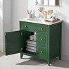 30-Inch Bathroom Vanity with Sink, White Freestanding Cabinet with 2 Drawers & Door, Ceramic Basin, 8-Inch Faucet Mount - 4 of 4