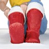 Women's Faux Shearling Lined Slipper Socks, Kid's Winter Indoor Home Non Skid Booties, Soft, Warm, Fluffy, Cozy, Fuzzy, Gifts - Catalonia - 3 of 4