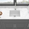 Quartz Kitchen Sink - 21x18in White granite composite Workstation undermount kitchen sink - 3 of 4