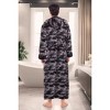 ADR Men's Robe, Warm Plush Hooded Bathrobe Man, Full Length Fleece Robe Man with Hood - 4 of 4