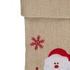 Northlight 19" Burlap Standing Santa With Present Bag Christmas Stocking - 4 of 4