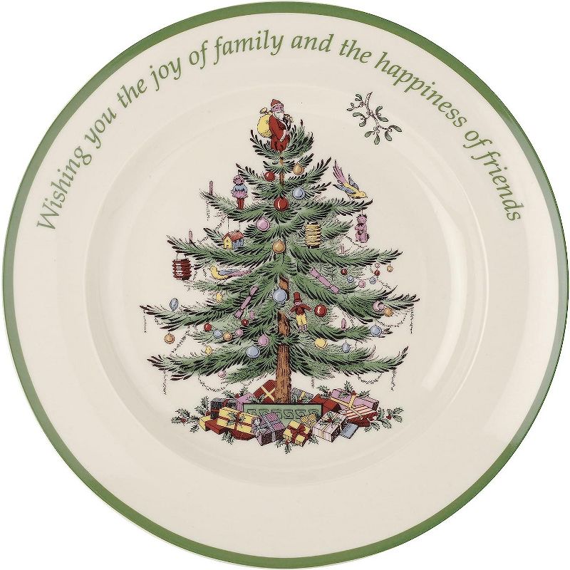 Spode Christmas Tree Round Sentiment Plate, 1 of 7