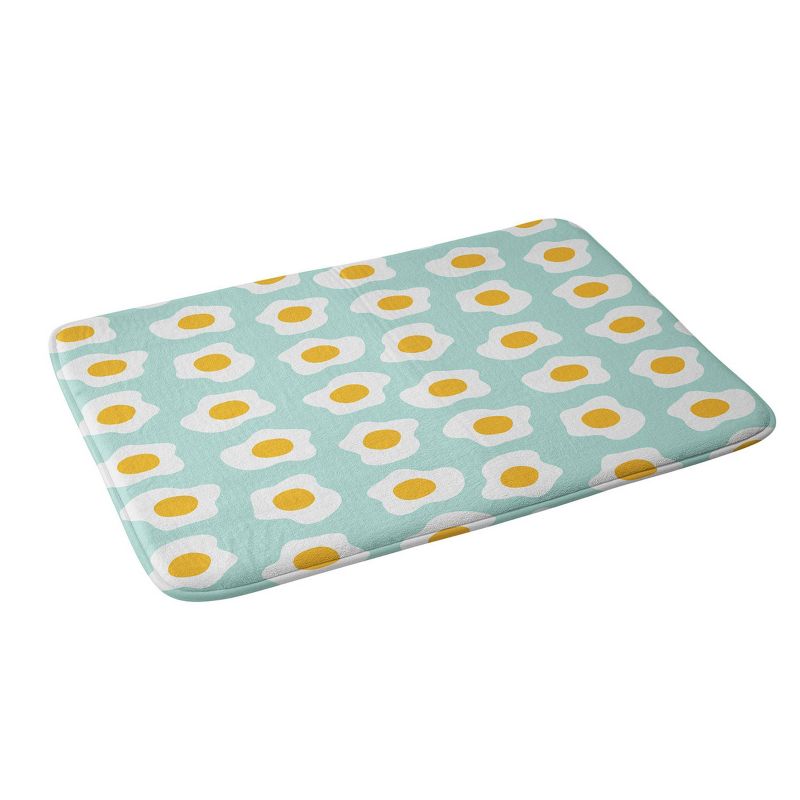 Deny Designs Hello Sayang Eggcellent Blue Eggs Memory Foam Bath Mat, 3 of 6