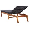 vidaXL Sun Loungers 2 pcs with Table Poly Rattan and Solid Acacia Wood - 4 of 4
