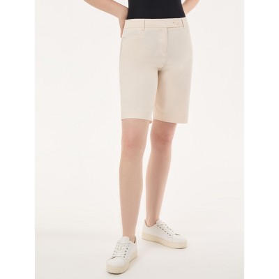 Jones New York Solid Fly Front Bermuda Shorts