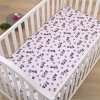 NoJo Disney Minnie Mouse Pink, Black, and White  Super Soft Nursery Fitted Mini Crib Sheet - image 3 of 4