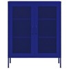 vidaXL Storage Cabinet Navy Blue 31.5"x13.8"x40" Steel - 3 of 4