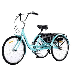 Whizmax Adults Tricycles 24"/26" 3 Wheel Bikes for Adult with 7 Speed for Women Men, Dual Chain, Adult Trikes with Basket for Shopping, Beach and City - 1 of 4