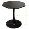 Modern Coffee Table, Octagonal Dinner Table with Marble Tabletop for Dining Room Kitchen Home Living Room Apartment - 2 of 4