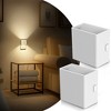 DORESshop 1-Watt Integrated LED Square Wall-Like Night Light, Up-Down Illumination, Button Adjustable, Dusk to Dawn, 2-Pack - 2 of 4