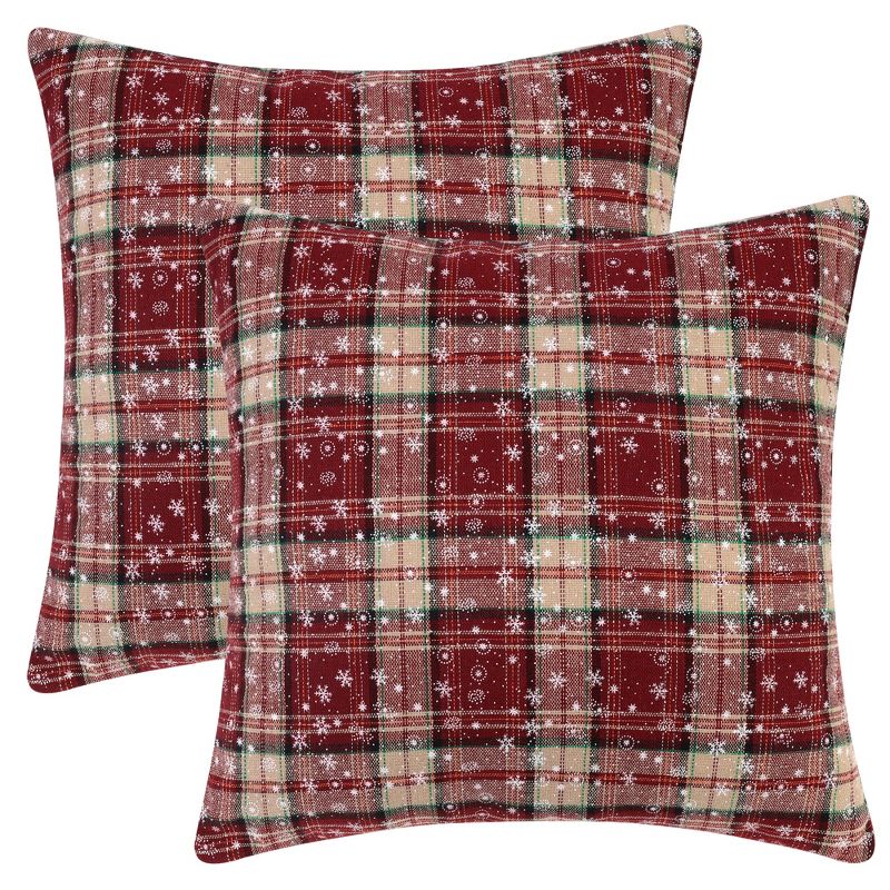 Unique Bargains Festive Tartan Scottish Pillow Covers 2 Pcs, 1 of 7