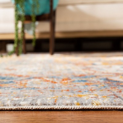 Vintage Blue and Multi Persian Style Runner Rug