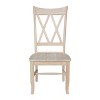 Set Of 2 Double X Back Chair Unfinished - International Concepts: Solid Wood, Armless, Unupholstered - image 2 of 4