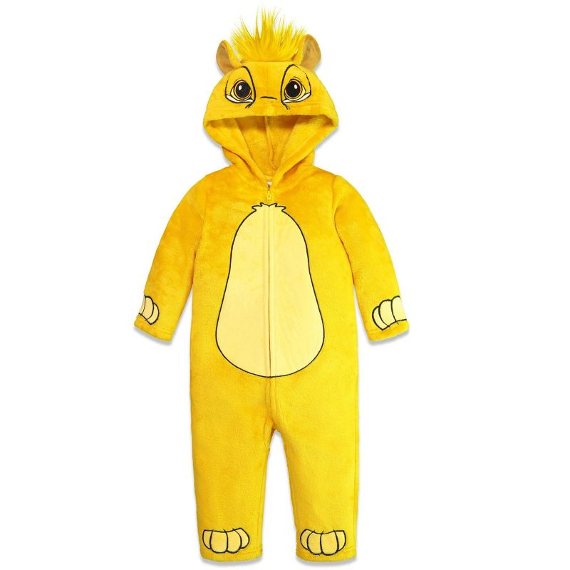 Disney Lion King Simba Zip Up Cosplay Coverall Newborn to Infant, 1 of 9