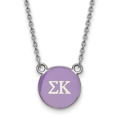 Black Bow Jewelry Sterling Silver Sigma Kappa Greek Life Necklace 18 Inch