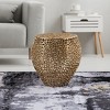 NicBex Modern 20" Round Aluminium Coffee Table with Hollow Design for Living Room and Bedroom - 2 of 4