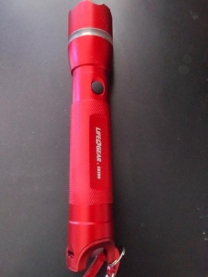 Life Gear Search Light with Emergency Beacon Flashlight - Red