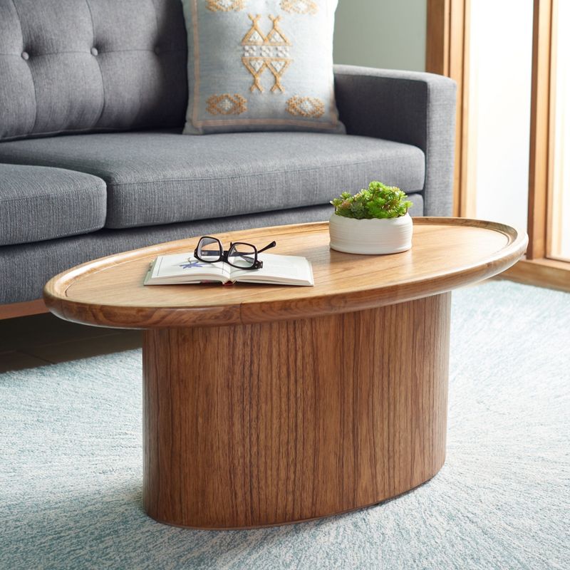 Flyte Oval Coffee Table - Natural - Safavieh., 3 of 12