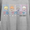 Fruits Basket Chibi Characters Women's Athletic Heather Crop T-shirt - 2 of 3