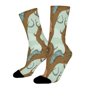 Ssiguanas Women Printed Crew Socks Funny Funky Socks Soft Polyester Novelty Gifts for Artists Men - 1 of 1