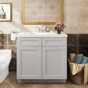 LOVMOR in Plywood Soft-Close Bath Vanity Cabinet without Top for Kitchen, Bathroom, Living Room - 1 of 4