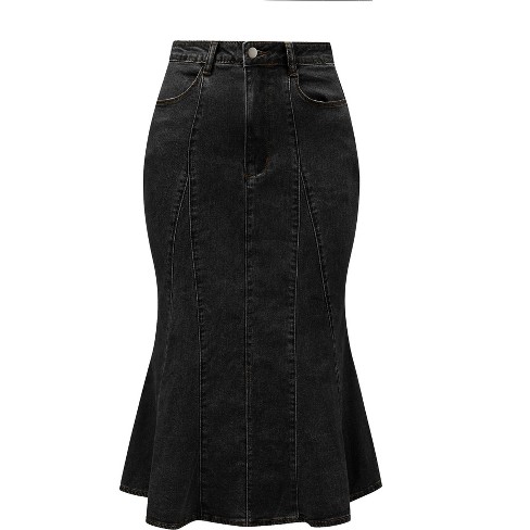 Long denim skirt target best sale